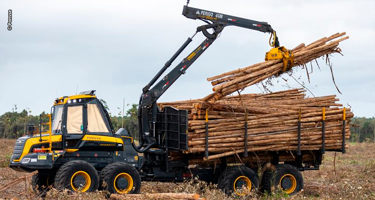 PONSSE Mammoth: maior forwarder da Ponsse alcança 30% mais produtividade em testes realizados no Brasil